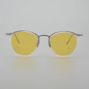 Pure Titanium Men’s Polarized Sunglasses Driving Sun Glasses for Men Brand Designer Male Vintage Black Pilot Sunglasses UV400