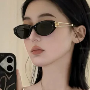 QSF Cat Eye Sunglasses UV400 Protection Women Y2K Korean Style Influencer Fashion UV Proof