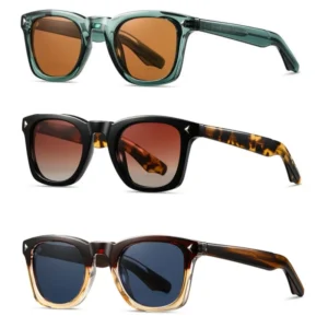 QSKY Unisex Classic Luxury UV Blocking Sunshades Men Women TR90 Frames Sun Glasses Custom Logo TAC Polarized Lens Sunglasses