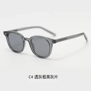 QY 28005 TR90 Acetate Full Rim Square Frame UV400 Pin Paster Sunglasses Durable Men Women’s Flattering Face