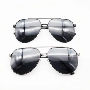RD MS2306 Men’s Sunglasses Black Gun Colored Metal Frame with Fashionable Polarized Lens for Daily Wear