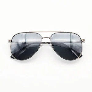 RD MS529 Men’s Simple Style Sunglasses with Polarized Lens Gray Frame Fashion Eyeglass Frame with Metal Decoration