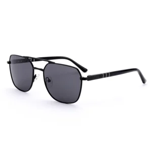 RTM 4806S Square Sunglasses UV400 Polarized Protection Gold Metal Frame Black Arms Gradient Lens for Men and Women Outdoor
