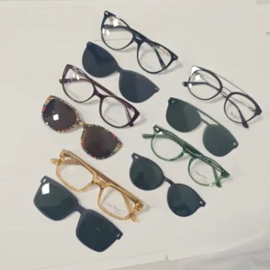 RTS Stock Acetate Clip on Polarized Fashionable Sunglasses Assorted Style Rectangle Full Rim Sun Protection Optical Frames