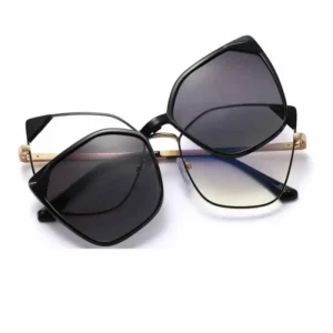 Ready Stock Chance 95967 Unisex Fashion Polarized Magnetic Clip on Sunglasses with UV400 Lenses