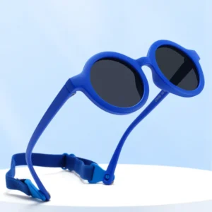 Recommend Gifts for Friends Flexible Light TPEE Round Polarized Cute Kids Sunglasses