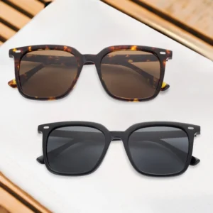 Rectangle Acetate Sunglasses From China High Quality Male and Female Polarized Lenses in Gray Frame Price