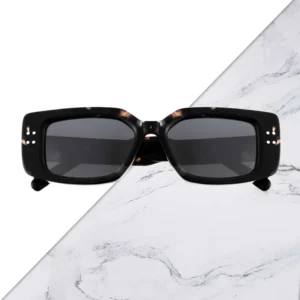 Rectangle Acetate Sunglasses with Nail Ornament Style Fashion Women’s Sunglasses Ready Stock