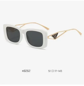 Rectangle Metal Sunglasses PC Spectacles Eyeglasses Frame for Women UV 400 Lens Driving Shades Glasses Metal Eyewear