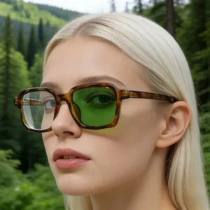 Rectangle Photochromic Glasses Frames Change Color Optical Eyeglasses Frame