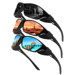 Removable Side Shield Photochromic Polarized Sunglasses for Men UV400 Cycling Driving Sport