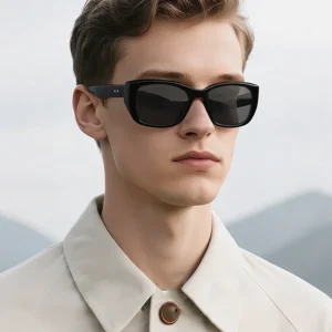 Retro Classic Polarized Acetate Small Square Frame Sunglasses Women Men