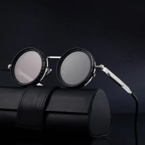 Retro Custom Logo Round ND Adjustable Polarized Driving UV400 Protection Sunglasses for Women Men
