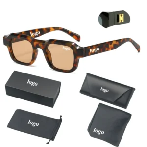 Retro Designer Shades For Male Custom Metal Logo Luxury Sunglasses For Women Mens Designers Hand Made Square Sun Glasses