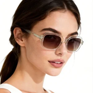Retro Fashion Rectangular Vintage Big Frame Custom Sunglasses Acetate Polarized OEM Manufacturer