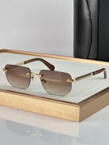 Retro Frameless Square UV400 Mens Sunglasses Womens Fashion Sunglasses Square Frame Luxury Driving Sunglasses