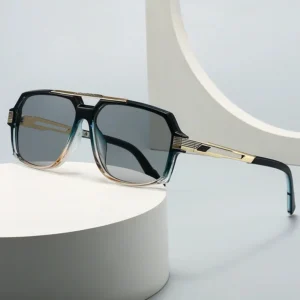 Retro Large Frame Sunglasses UV Protection Men’s Glasses Frame Gradient Lens