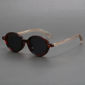 Retro Logo Sunglasses Custom Sunglasses Trendy Women Luxury Plastic Round Frame Sunglasses