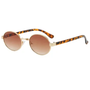 Retro Luxury Oval Metal Sunglasses