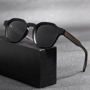 Retro Men Polarized Solid Wood Leg Sunglasses Luxury Design Sun Glasses Women Driving Party Holiday Glasses