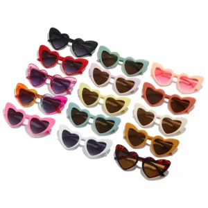 Retro Personalized Love Style Kids Sun Glasses UV Protection PC Sunshade New Children’s Sunglasses