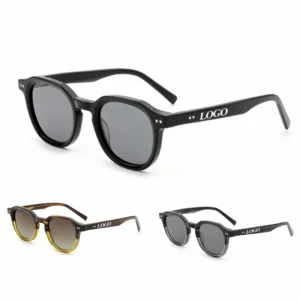 Retro Polarized Sunglasses UV Protected Round Frame Vintage Acetate