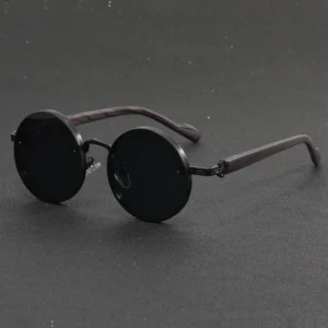 New Fashion Circular Men Sunglasses Outdoor UV400 Women Sun Glasses Gold White PC Metal Hinge