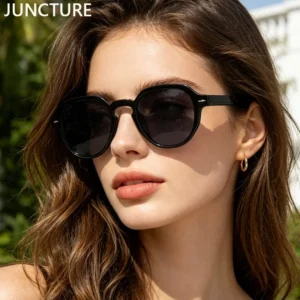 Retro Round Sunglasses UV400 Protection Unisex Eyewear Vintage Style for Outdoor Vacation Driving