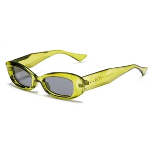 Retro Small Cat Eye Polygon Sunglasses Women Fashion Gradient Mirror Shades UV400 Men Rivets Sun Glasses