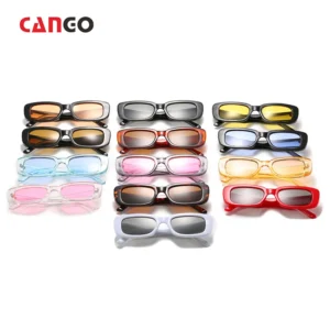 Retro Small Rectangle PC Frame Sunglasses for Women Multiple Colors UV400 Optical Lenses