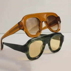 Retro Square Acetate Sunglasses Oversized Custom Logo Unisex Fashion Sun Glasses for Beach Driving Party Bulk
