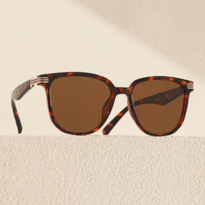 Retro Square Black TR90 Sunglasses TAC Polarized UV400 for Men Women Outdoor Daily Certified
