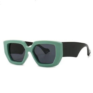 Retro Square Frame Wide Leg UV400 Sunglasses for Women Men Outdoor Driving
