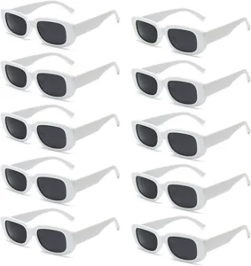 Retro Square Rectangle Sunglasses for Women Men UV 400 Protection Square Frame