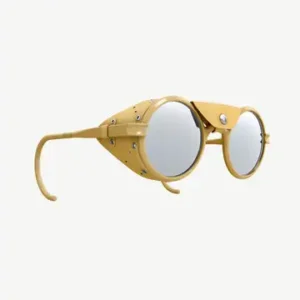 Retro Steampunk Style Sunglasses Leather Side Shield Design