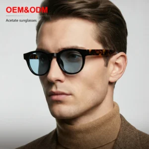 Retro Sun Glasses Gafas De Sol UV400 Polarized Luxury Fashion Designer Custom Acetate Sunglasses for Mens Women