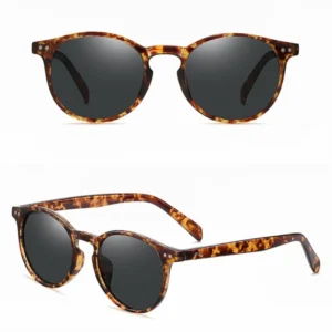 Retro Sunglasses Custom Logo Vintage TR90 Polarized Women Transparent Pink Lens for Parties