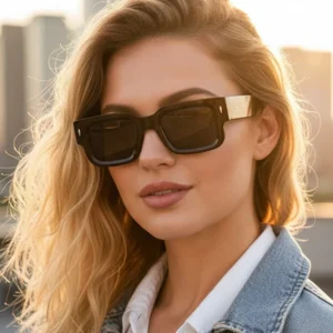 Retro Sunglasses for Men and Women Square Frame UV400 Lens Classic Vintage Plastic Shades