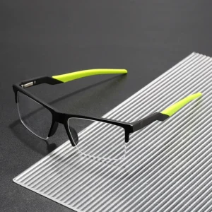 Retro TR90 Sport Eyeglasses Sunglasses for Men Square Matte Black Design Light Weight Comfortable Optical Myopia