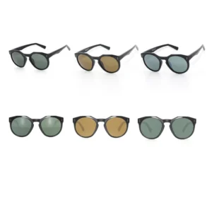 Retro Trending TR90 UV400 Polarized Custom Logo Light Weight Comfortable Black Full Rim Frame Glass Lens Sunglasses