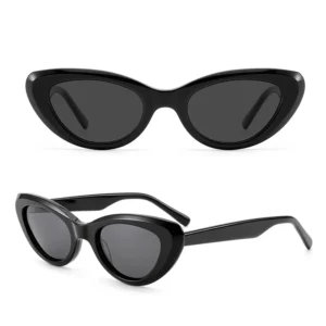 Retro Unique Acetate Sunglasses Customizable Logo cat Eye Acetate Sunglasses Daily UV Protection Simple Colors Sunglasses