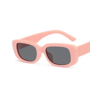 Retro Vintage 90s Sun Glasses Solid Thick Rectangle Child Fashion Trendy Kids Sunglasses