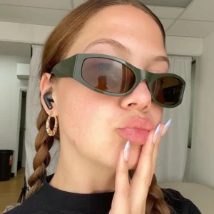 Retro Vintage Y2K Sunglasses Women Custom Logo New Trend Plastic Frame UV400 Cycling Sports Shades