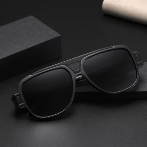 Retro square Framed Sunglasses Men’s Steampunk Large Frame Sunscreen Sunglasses Women’s Glasses