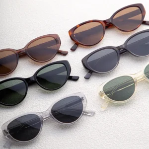 Round Light Colored Clear Glasses Customizing Recycled Thick Acetate Frame Sunglasses for Men and Women