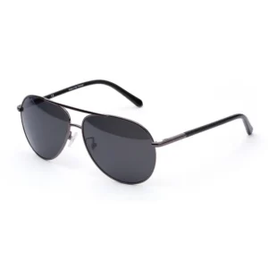 Round Polarized Full Rim Sunglasses with Metal Frame Classic Fashion Pilot Men’s Shades UV Protection Comfortable JNLOO 9817