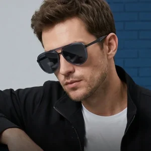 S15218 New Fashion Sports Toad Polarized Sunglasses Men Retro Double Beam Outdoor Driving Sunglasses