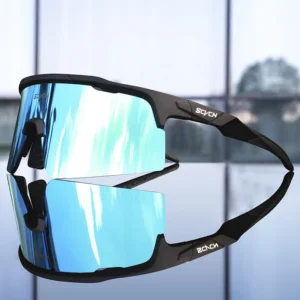 SCVCN Glasses Manufactory Cycling Sunglasses Tr90 One Piece Fully Mirror Lens Outdoor Uv400 Riding Mens Sports Sunglasses