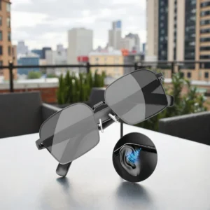 SG12 Pro Luxury Sunglasses Wireless Audio Blue Gray Polarized Plastic Lenses Oversized PC Frame Light Weight Night Vision