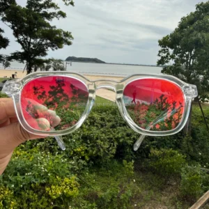 SPUKA 8030 Retro Irregular TR90+Aetate Frame Sunglasses Coated Lenses UV400 Protection Shades Custom Logo
